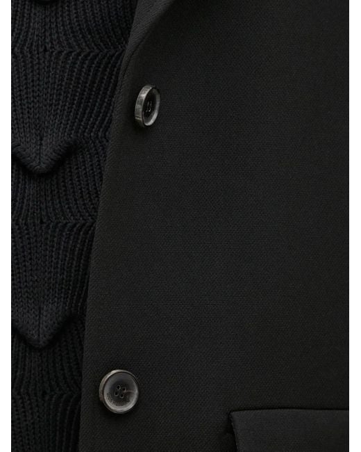 Won Hundred Black Single-Breasted Longline Coat for men