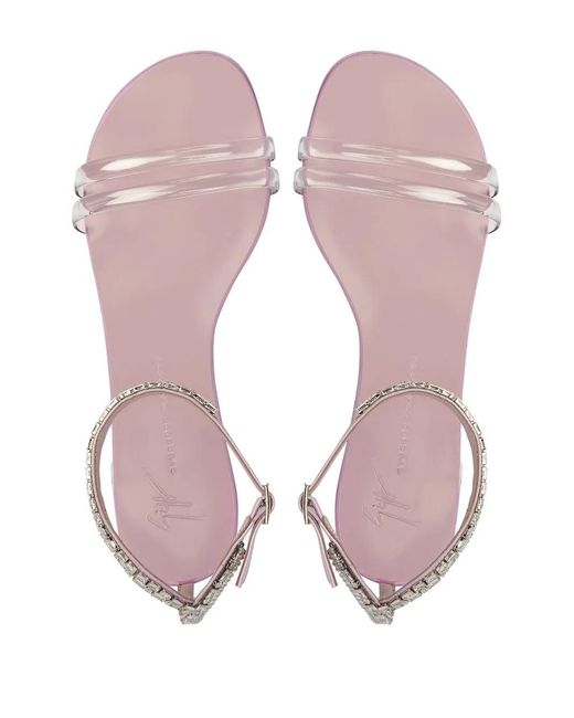 Giuseppe Zanotti White Agathe Plexi Sandals