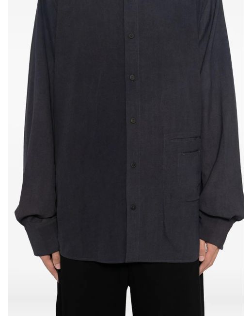 Ziggy Chen Blue Wool Shirt for men