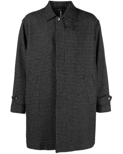 Mackintosh Mantel mit Hahnentrittmuster in Black für Herren