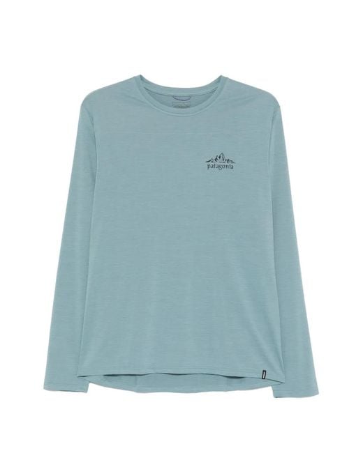 Patagonia Blue Long-Sleeved T-Shirt for men