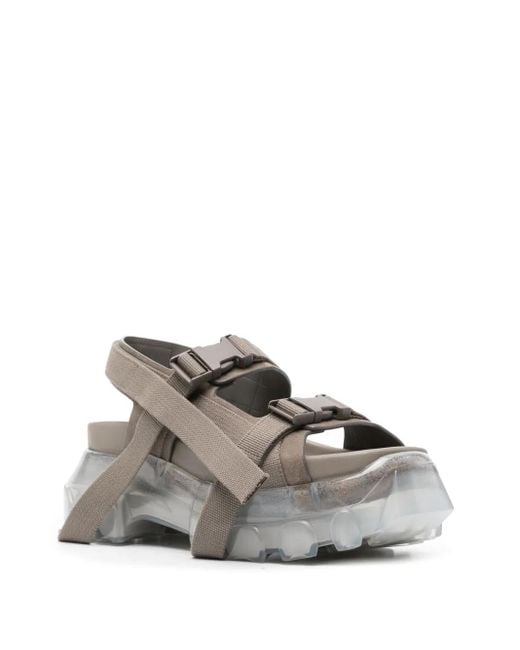 Rick Owens Sandals With Tractor Sole in Gray | Lyst