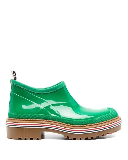 Thom Browne Green Round Toe Boots