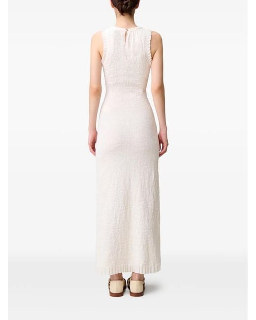 Robe Mi-Longue À Volants Claudie Pierlot en coloris White