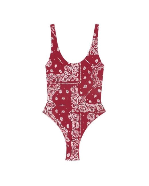 VENUJA Red Bandana-Print Swimsuit
