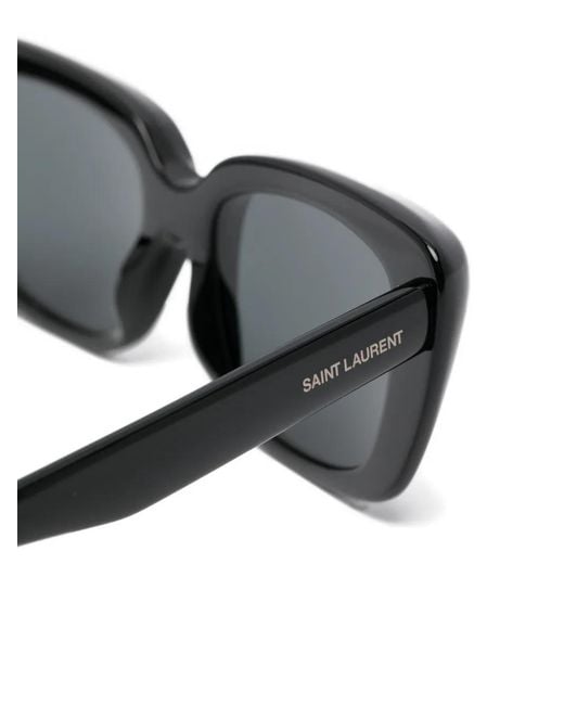 Saint Laurent Gray Sl 857 Rectangle-Frame Sunglasses