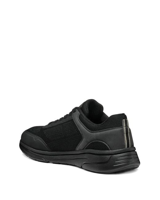 Geox Black Mesh-Panels Sneakers for men