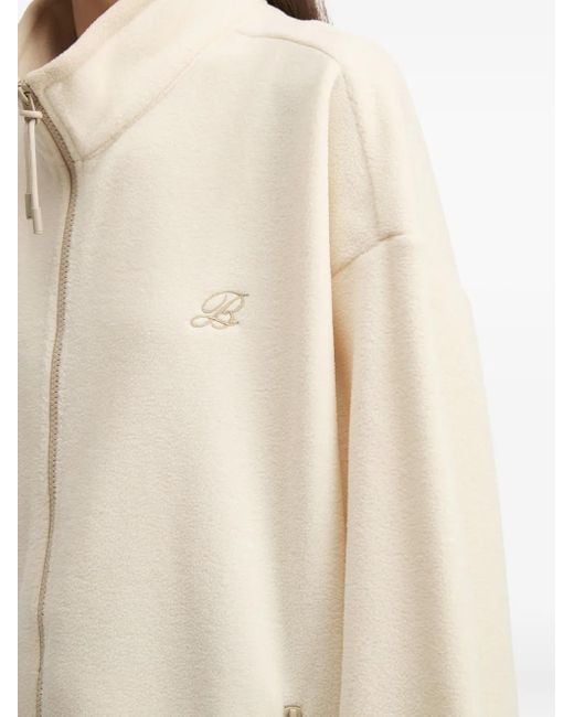 B+ AB White Fleecejacke Mit Reißverschluss
