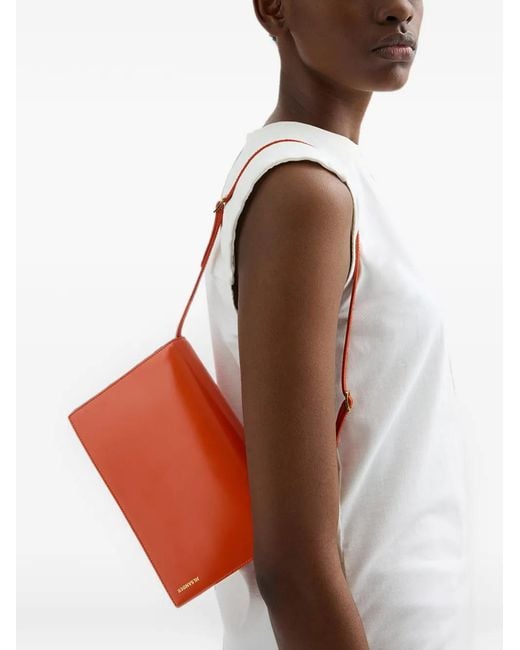 Jil Sander Red File Small Shoulder Bag