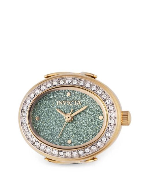 INVICTA WATCH Green Crystal Bezel Mini Ring 24Mm Watch
