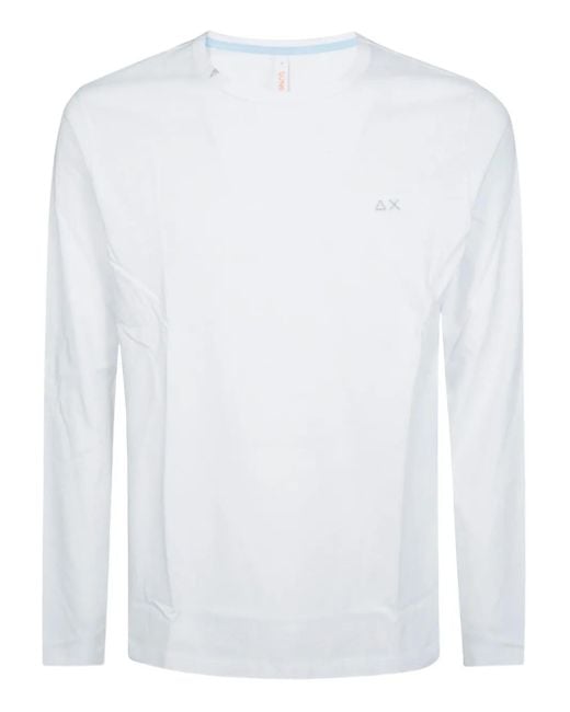 Sun 68 White Long-Sleeve T-Shirt for men
