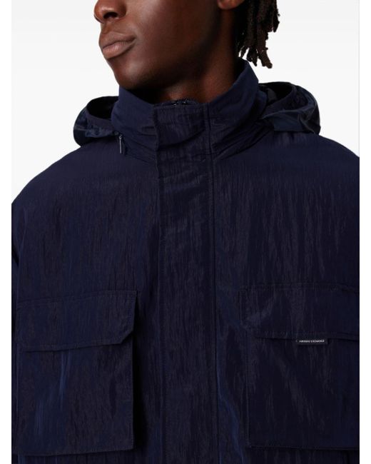 Armani Exchange Blue Multi-pocket Lightweight Jacket for men