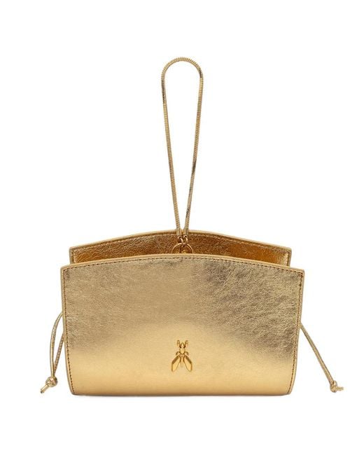 Patrizia Pepe Natural Fly Metallic Leather Mini Bags