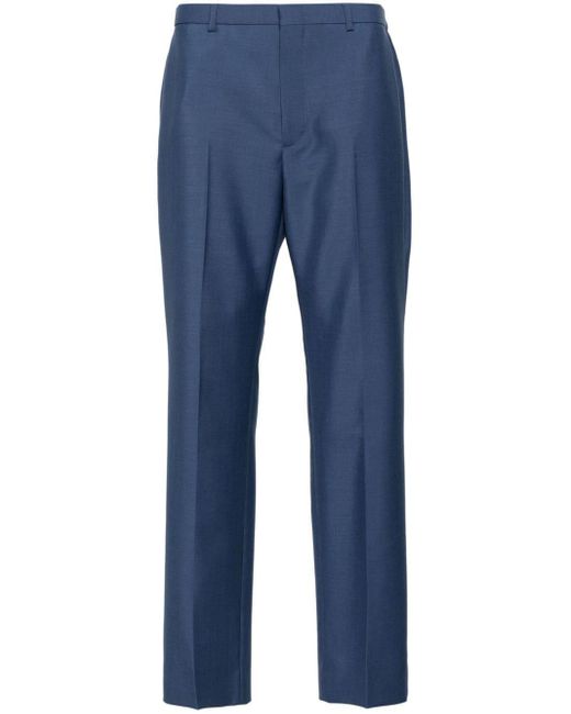 Gucci Blue Straight-leg Tailored Trousers for men