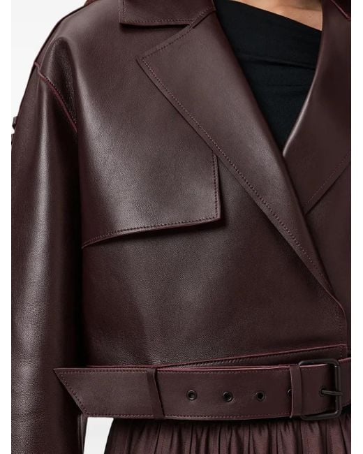 AllSaints Brown Ophelia Leather Jacket