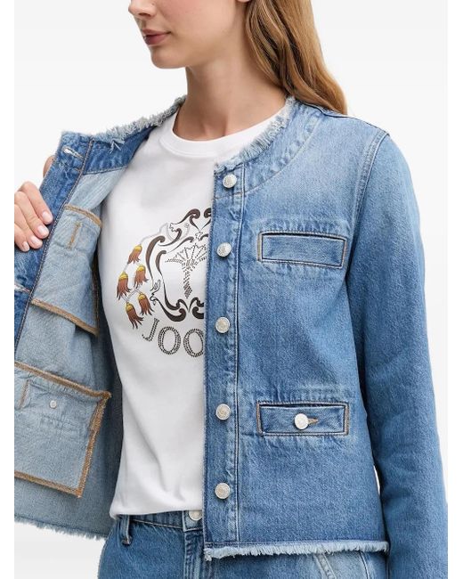 Joop! Blue Frayed Denim Jacket