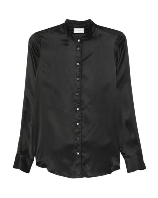 Pierre Louis Mascia Black Silk Shirt