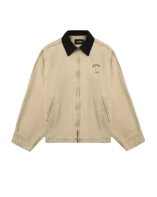 we11done Natural Cartoon-Print Jacket