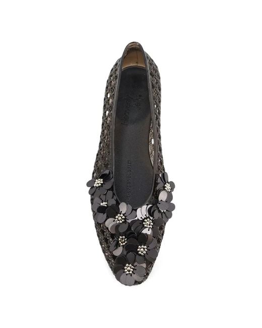 HEAVENLY JELLY White Flower-Embellished Ballet Flats
