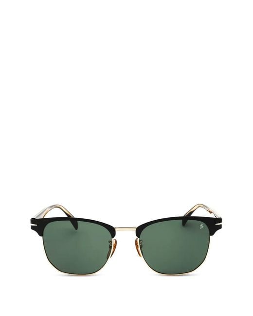 David Beckham Green Browline-Frame Sunglasses for men