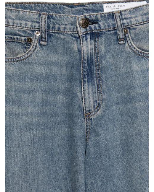 Rag & Bone Blue Sofie Wide-Leg Jeans