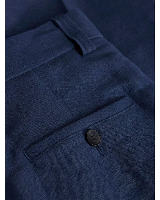 Pantalones rectos lisos Etro de hombre de color Blue