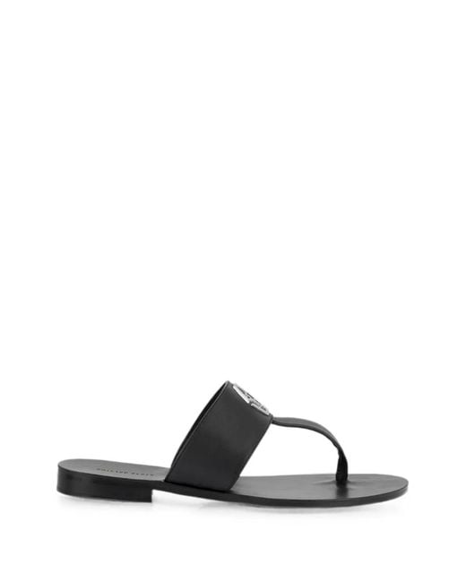 Philipp Plein Black Sandales En Cuir for men