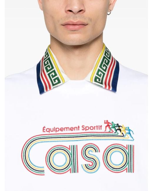 Casablanca Equipement Sportif Sweatshirt Mit Stickerei in White für Herren