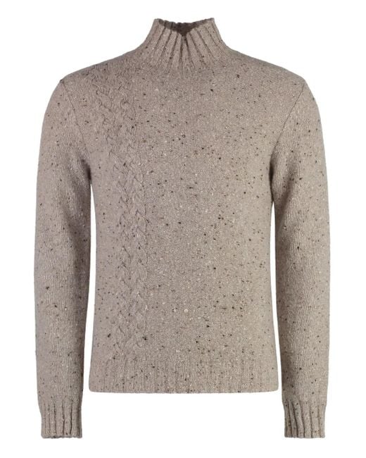 Malo Gray Cashmere Sweater for men