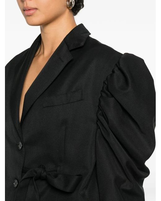 Simone Rocha Black Bow Cut-Out Blazer