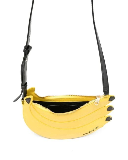 Casablanca Yellow Banana-Shape Cross Body Bag