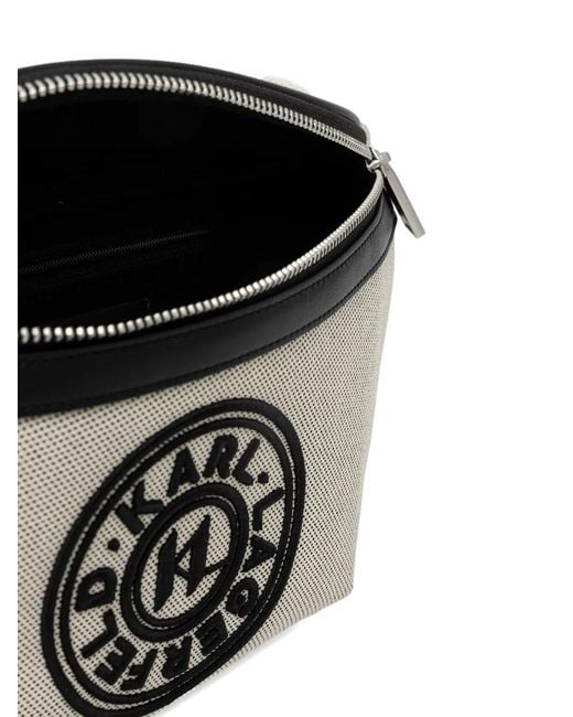 Karl Lagerfeld Natural Logo-Patch Belt Bag for men