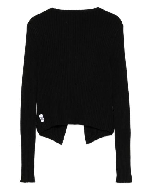 Chocoolate Black Logo-Embroidered Blouse