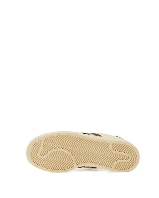 Adidas Natural Leopard-Print Superstar Trainers