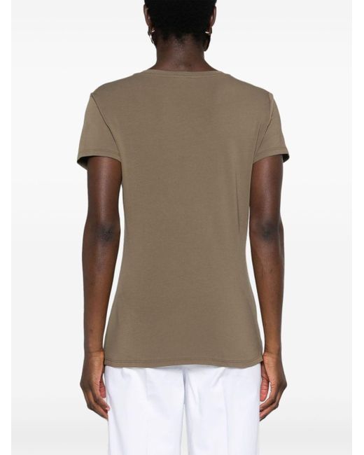 T-shirt en coton à imprimé zèbre Liu Jo en coloris Brown