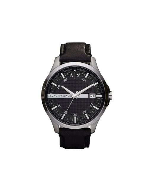 Reloj de 46 mm con cara redonda ARMANI EXCHANGE de hombre de color Black