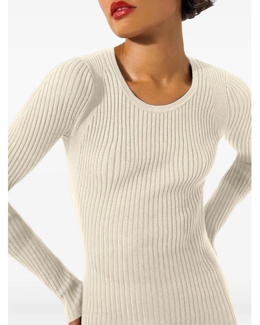 Wolford Natural Ribbed Long-Sleeve T-Shirt