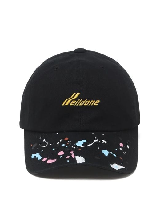 we11done Baseballkappe Mit Farbklecks-Print in Black für Herren