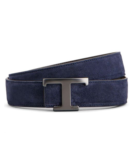 Cintura reversibile New T di Tod's in Blue da Uomo
