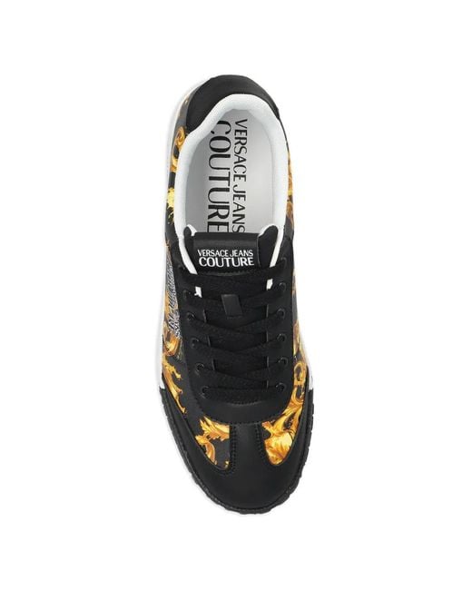 Versace Jeans Couture Black Baskets À Imprimé Barocco for men