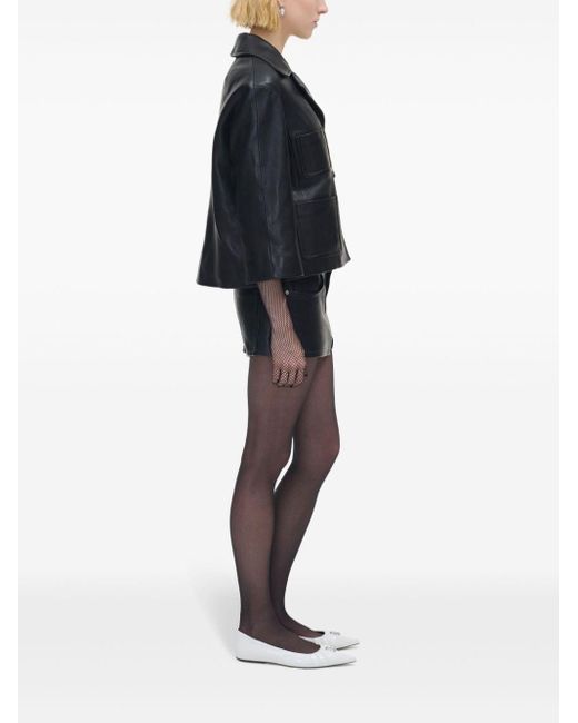 Marc jacobs leather coat clearance