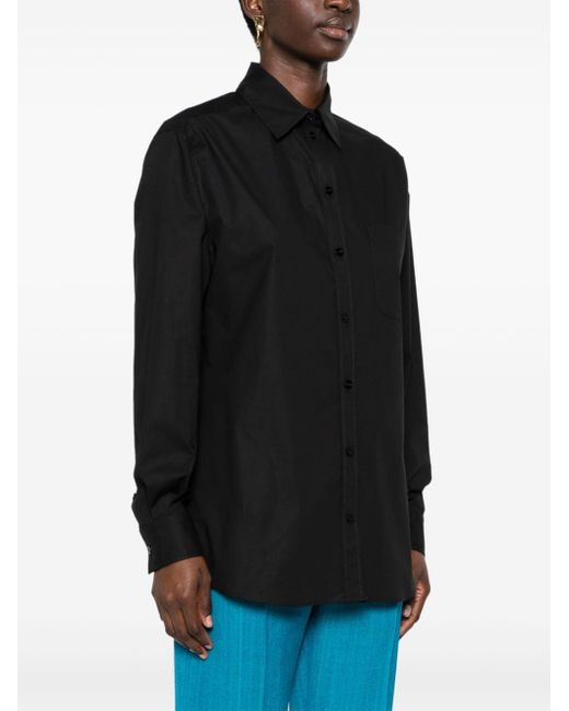 Chemise à logo imprimé Moschino en coloris Black