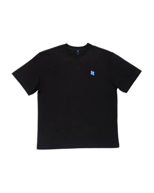 Adererror Black Logo-Patch T-Shirt for men