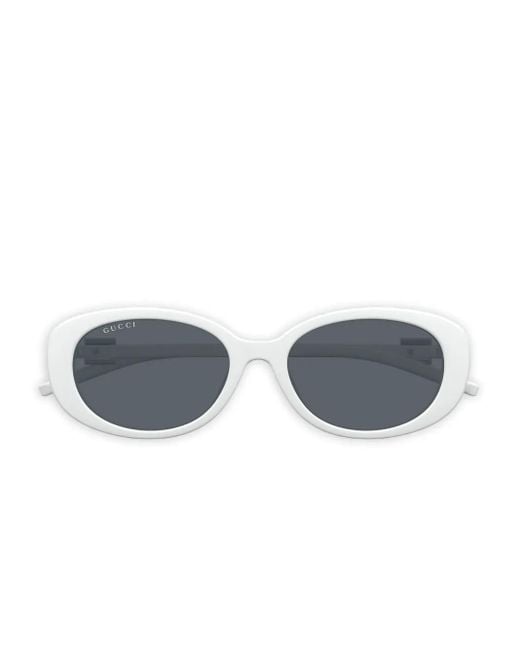 Gucci Blue Oval-Frame Sunglasses