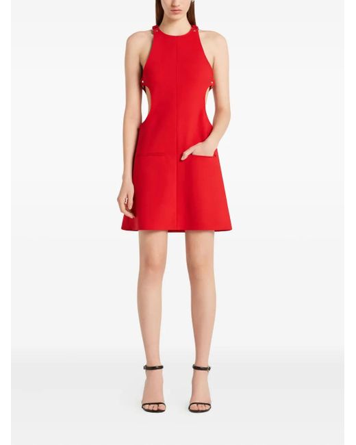 Courreges Red Cut-Out Detail Sleeveless Dress