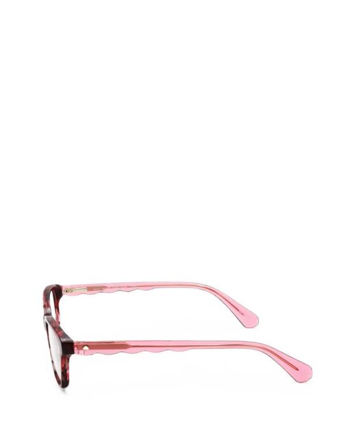 Kate Spade Natural Tortoiseshell-Effect Cat-Eye Frame Glasses