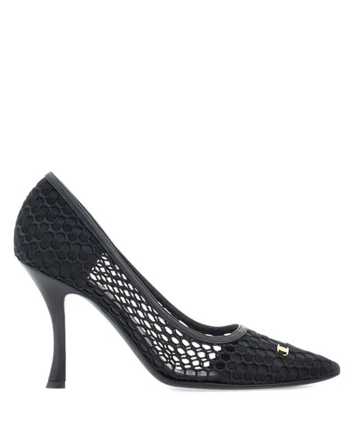 Ferragamo Blue 95Mm Vara-Appliqué Slingback Pumps