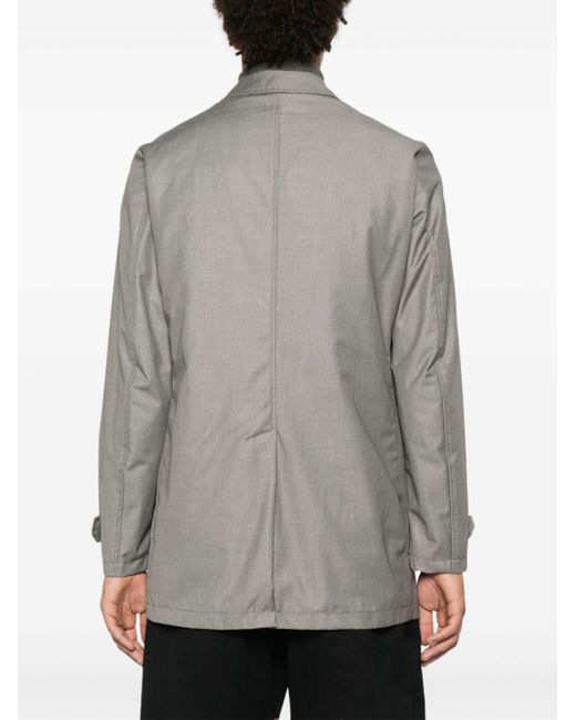 Moorer Gray Canova-pum Waterproof Jacket for men