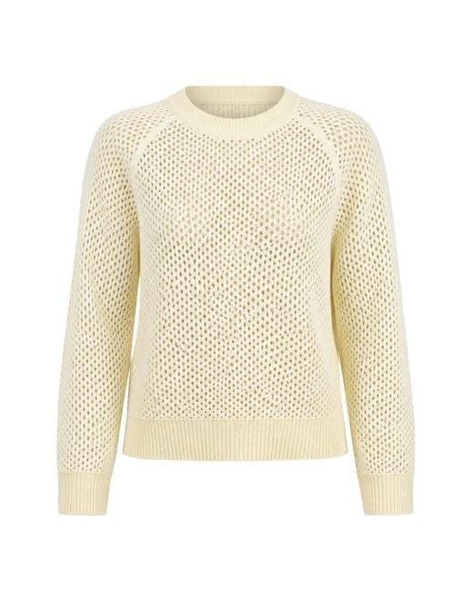 White + Warren White Raglan-Sleeves Sweater