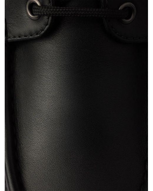 Prada Black Laced Leather Booties for men